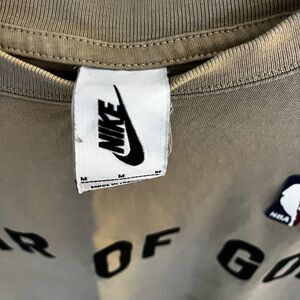 Fear of God Olive/Tan Crewneck Tee with Leather Back Patch